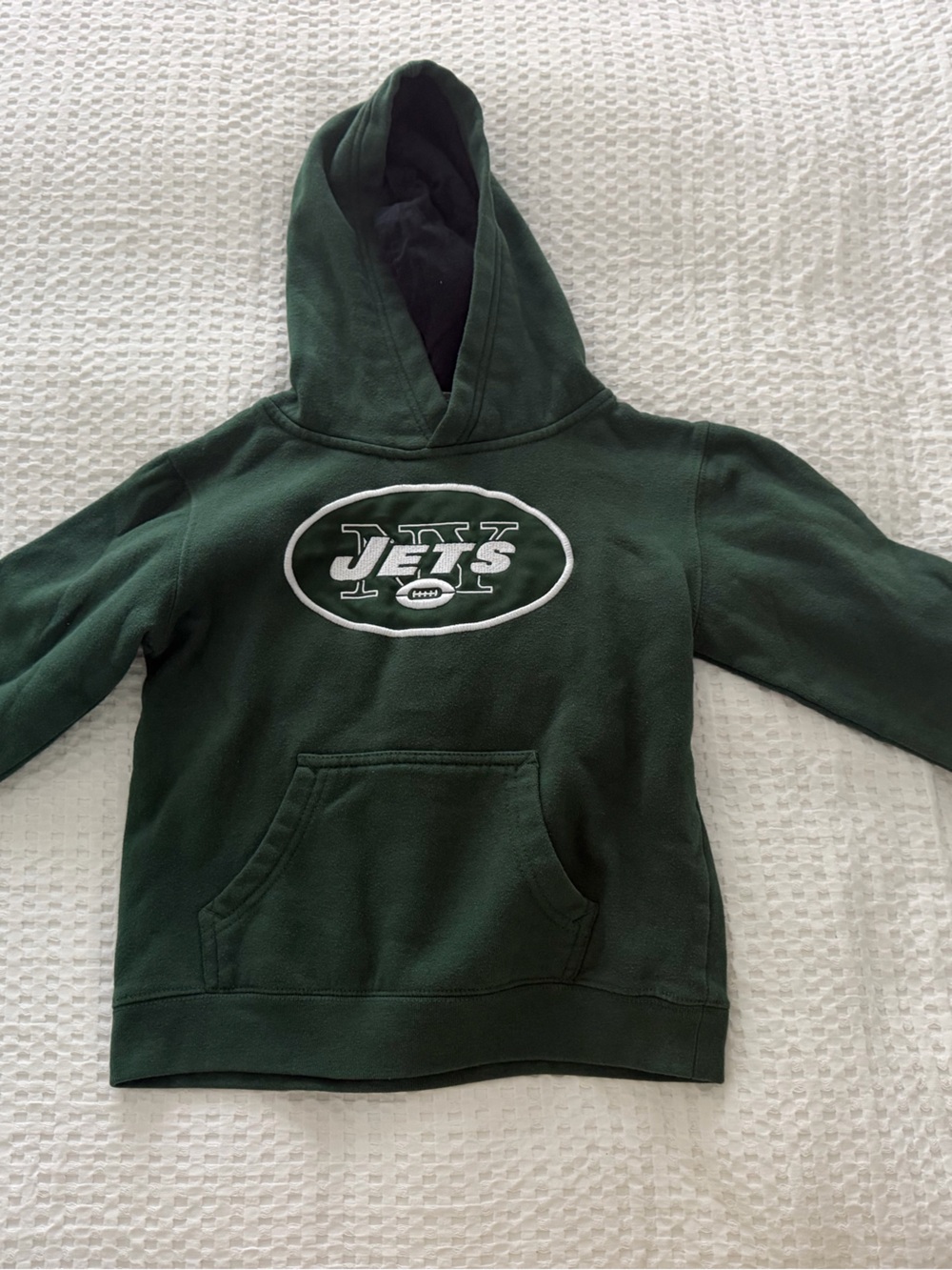 New York Jets NFL Kids Green Hoodie Sweatshirt Size 7 Large